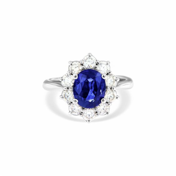 Anello Roman Gioielli Donna PRINCIPESSA in Oro bianco Zaffiro 2.01 Ct AN.ZAF-J-2 - AN.ZAF-J-2